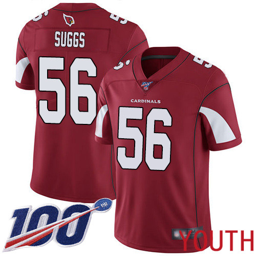 Arizona Cardinals Limited Red Youth Terrell Suggs Home Jersey NFL Football #56 100th Season Vapor Untouchable